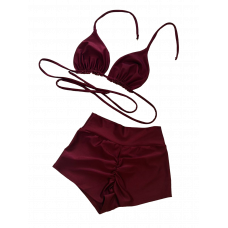 Berry Wine - jersey twerk set (top and shorts)