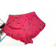 Twerk shorts "Temptation in Flowers", ruffles, high rise, with print, pink, navy blue