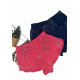 Twerk shorts "Temptation in Flowers", ruffles, high rise, with print, pink, navy blue