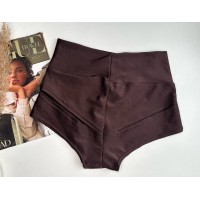 Shorts for Twerk "Incendiary dances", with slits at the back, brown, art. 1259