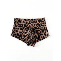 Шорти для тверку “Дика Енергія” коричневі з леопардовим принтом