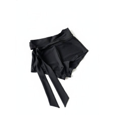 Black twerk shorts and heels made of knitted fabric