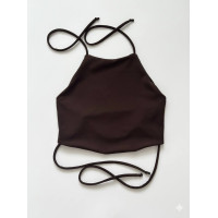 Топ для тверку Шоколадна Спокуса, коричнвий, з шнурівкою
