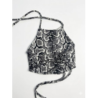 Топ для тверку “Зміїний Ритм” сірий на зав’язках