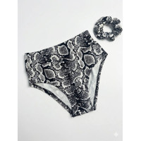 Шорти для тверку “Зміїний Ритм” сірі зі зміїною лускою