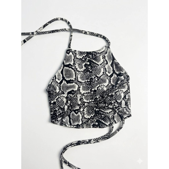 сірі шорти для тверку зі зміїною лускою