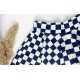 Shorts skirt for TWERK, with the Skirt Chess print, blue, art.1184