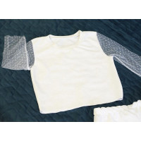 Lurex top with waves, white art.1080