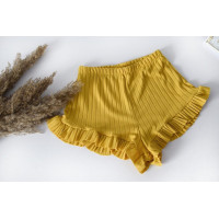 Шорты Рубчик рюши, желтый арт.1082