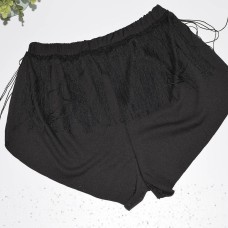 Shorts with a fringe 1 row, black color, art.1130