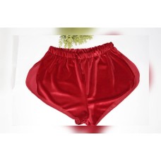 Velor shorts are red, with struts, art.1126