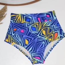 Shorts with a wide belt "Abstraction" art.1165