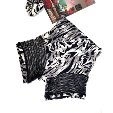 Mesh shorts, with "Wild cat" print, wide belt, art. 1200