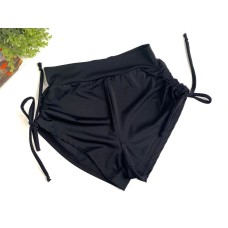 Tie-up shorts with a wide belt, black, art. 1211