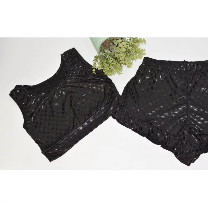 Комплект Шорти рюши + топ "Кусочки Шкіри",  арт.1150